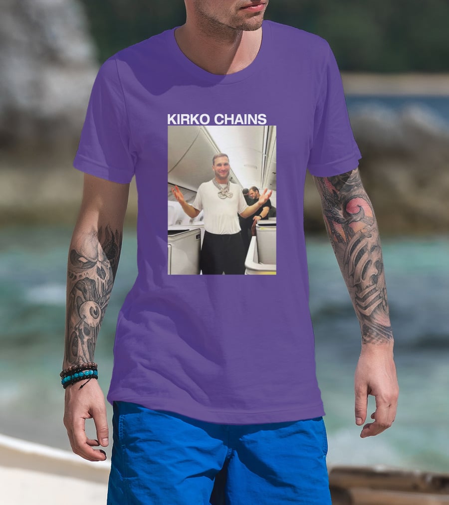 Kirko Chains Airplane Pose With Necklace T-Shirt