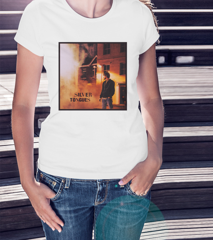 Silver Tongues Urban Night Scene T-Shirt