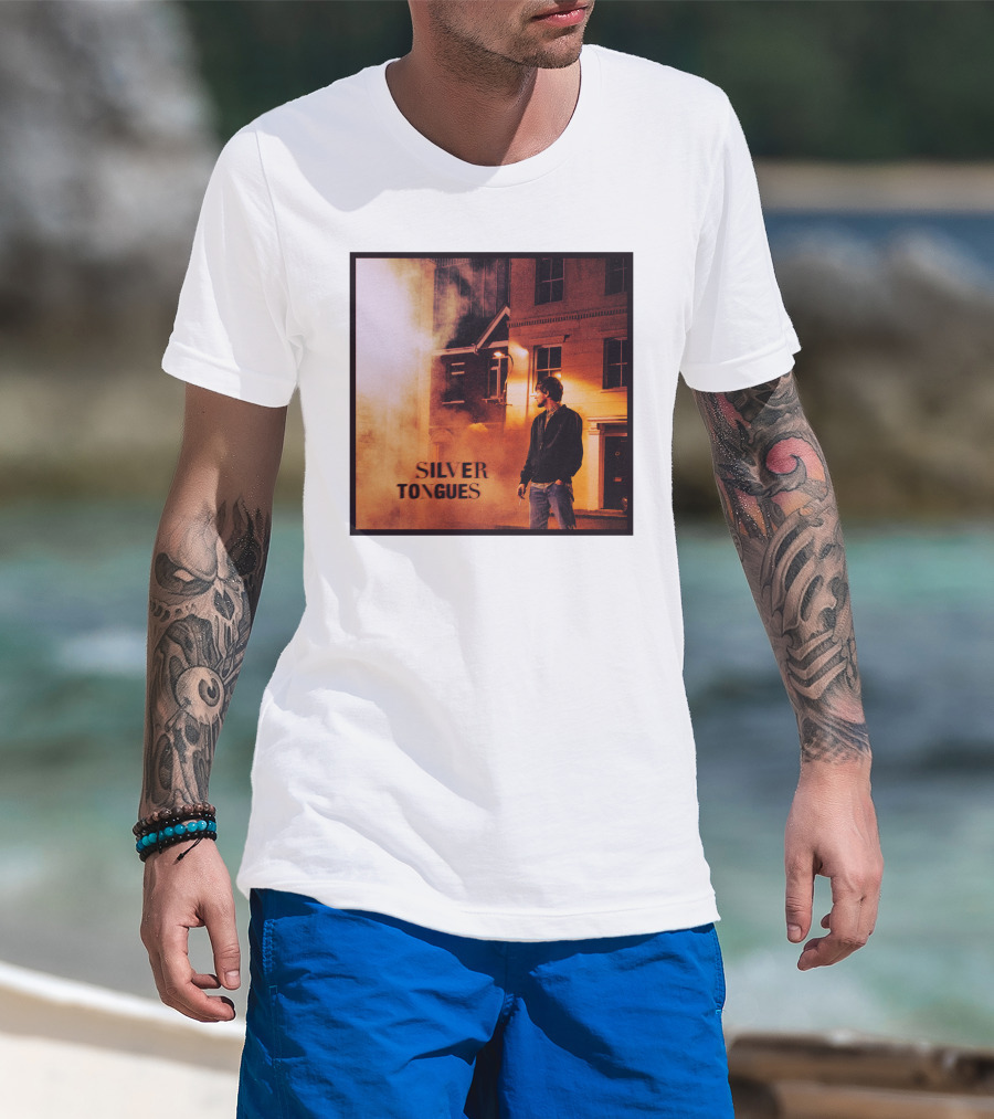 Silver Tongues Urban Night Scene T-Shirt