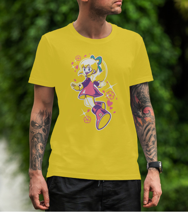 Good Luck Out There Cute Anime Girl With Flowers And Hearts T-Shirt