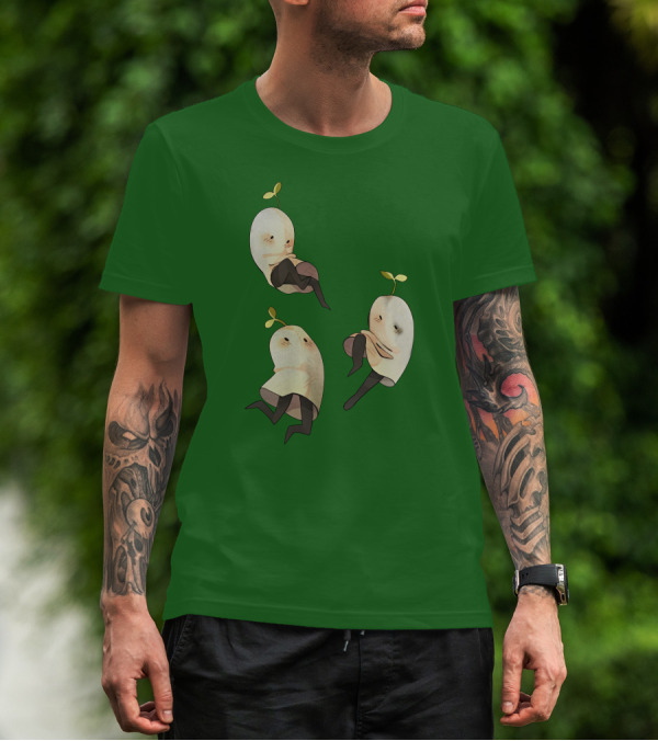 Some Silly Ghost Buddies With Sprouts And Black Tights T-Shirt