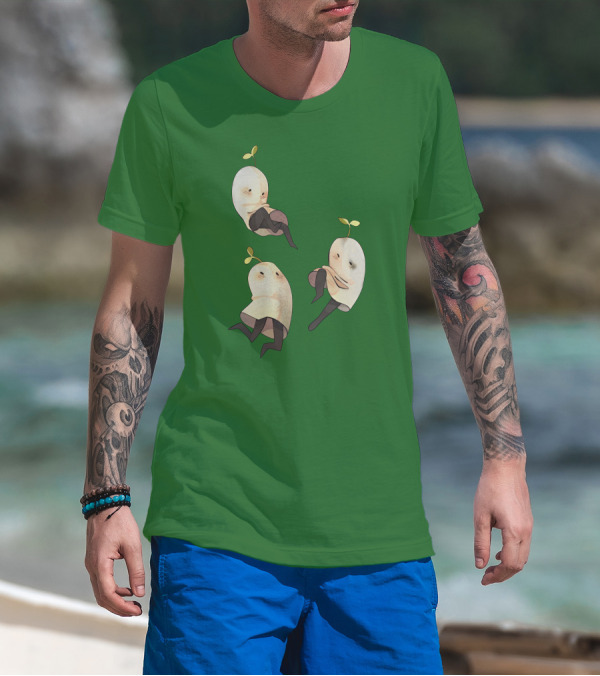 Some Silly Ghost Buddies With Sprouts And Black Tights T-Shirt