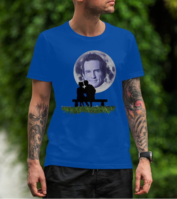 Beneath The Probst Moon Romantic Silhouette Bench Scene T-Shirt