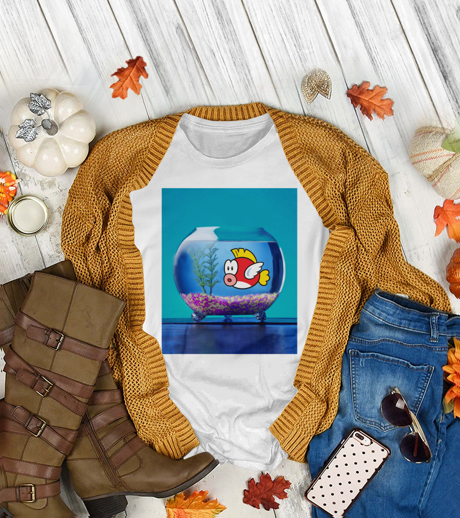 Nintendo Mario Cheep Cheep Fish Bowl T-Shirt