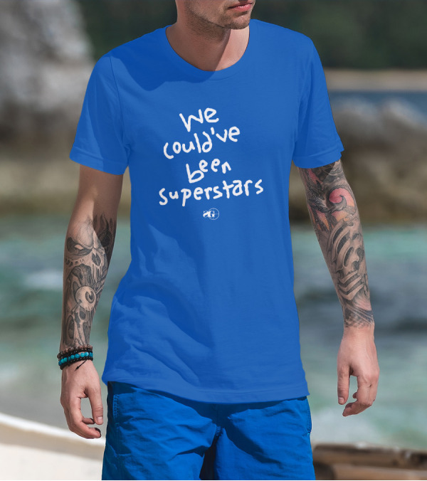 We Could've Been Superstars AG Blue Text T-Shirt
