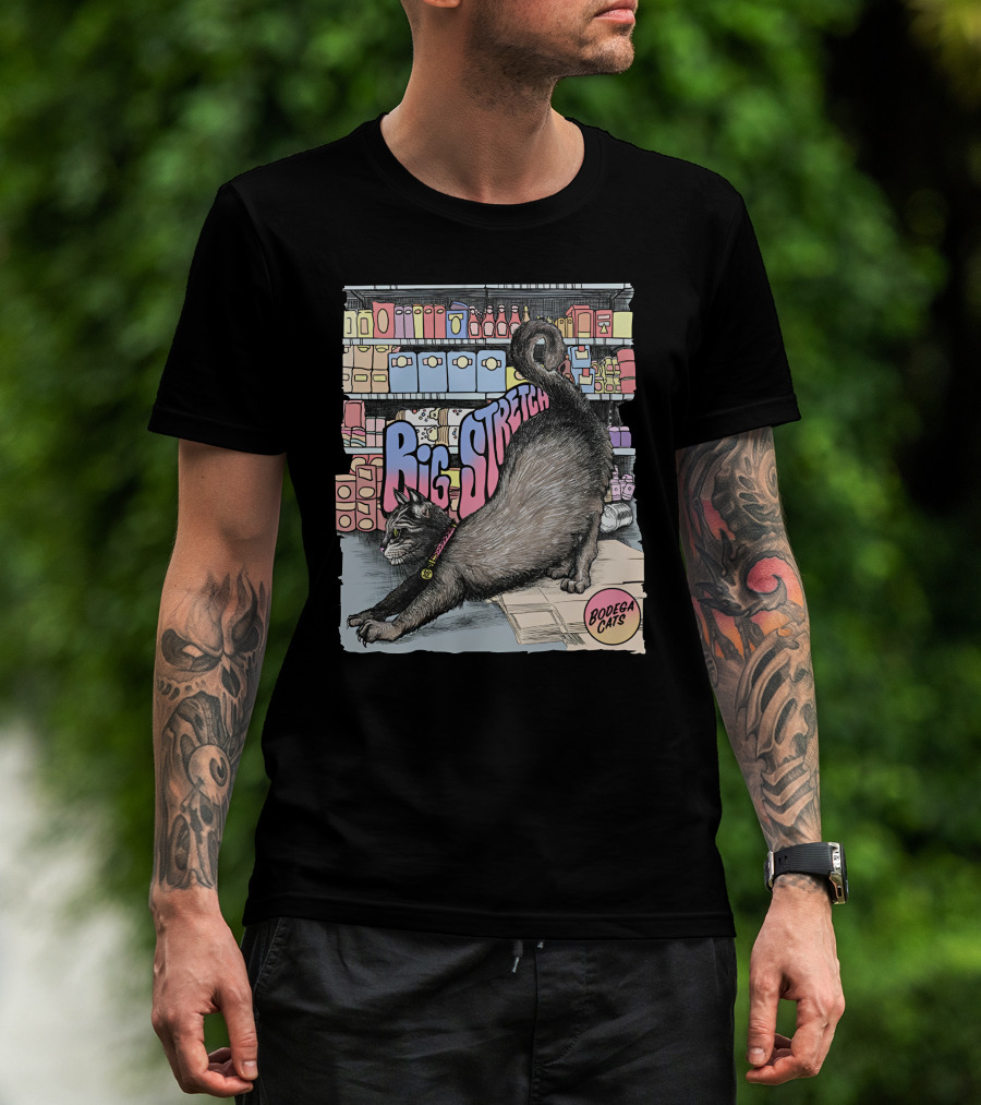 Bodega Cats Big Stretch In Grocery Aisle T-Shirt