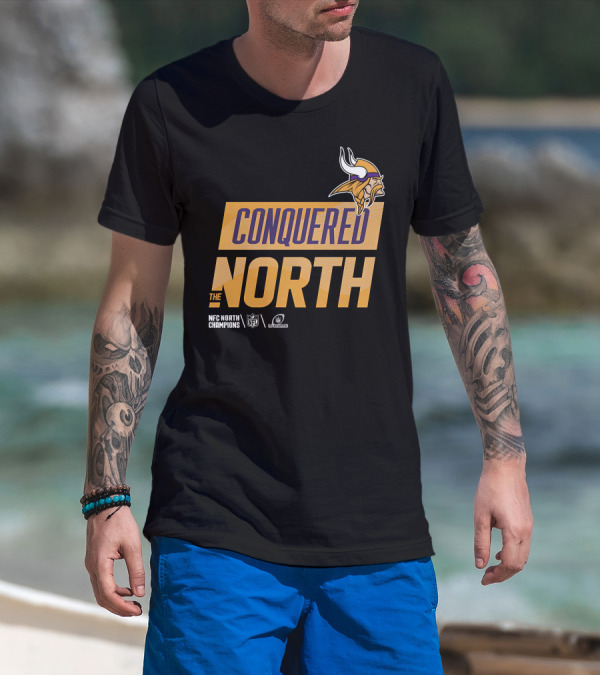 NFC North Champions Vikings Conquered The North NFL Playoffs T-Shirt