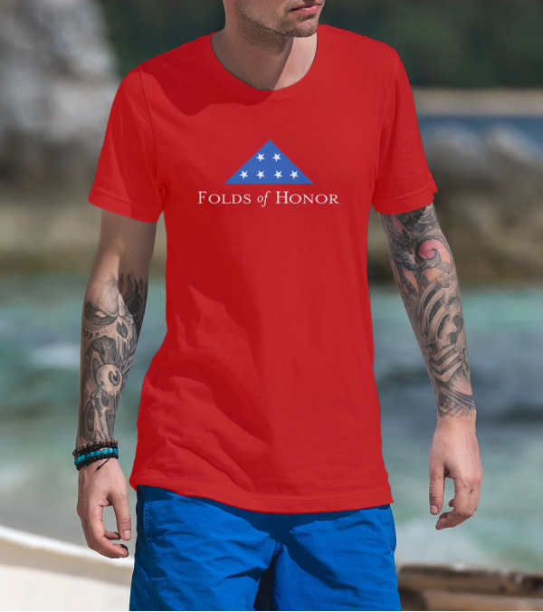 Dan Bongino Folds Of Honor Stars Triangle Blue T-Shirt