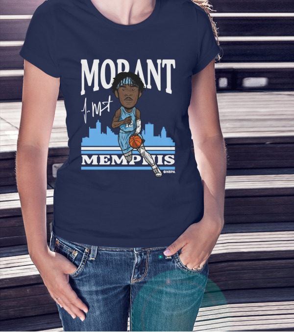 Morant Memphis Basketball Skyline NBPA T-Shirt
