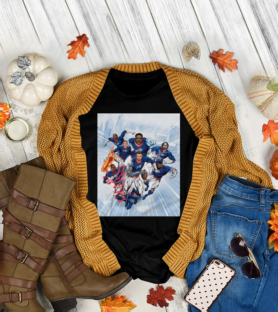 Buffalo Bills Super Hero Team Comic T-Shirt