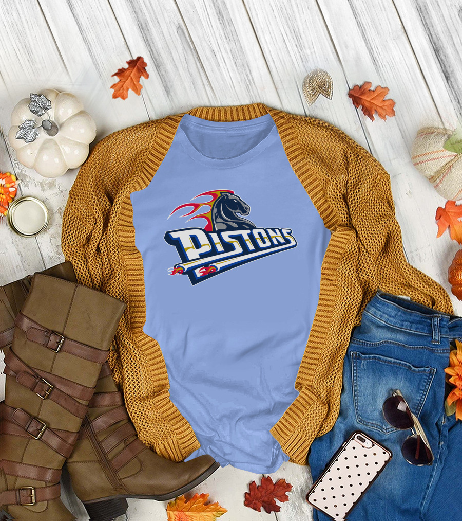 Pistons Horse Flames T-Shirt