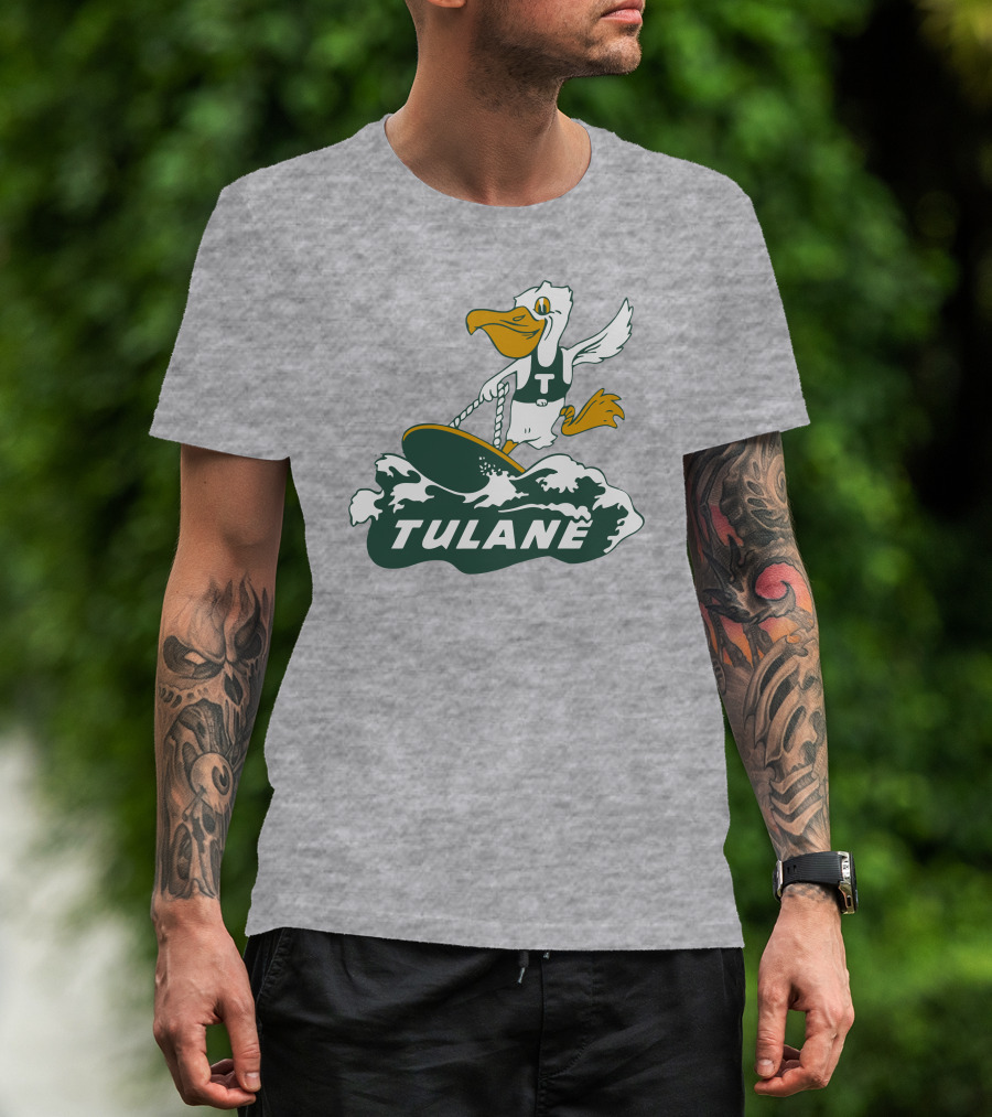 Vintage Tulane Surfing Pelican T-Shirt