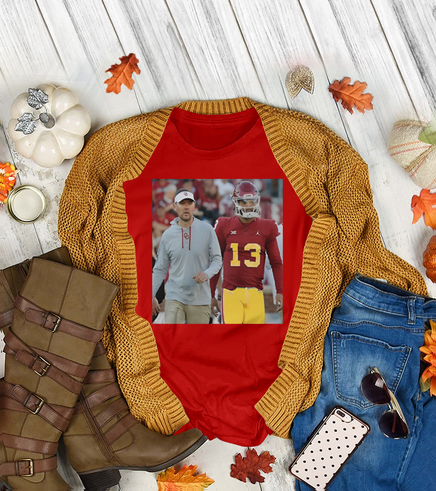 Caleb Williams and Spencer Rattler Oklahoma Football Showdown T-Shirt