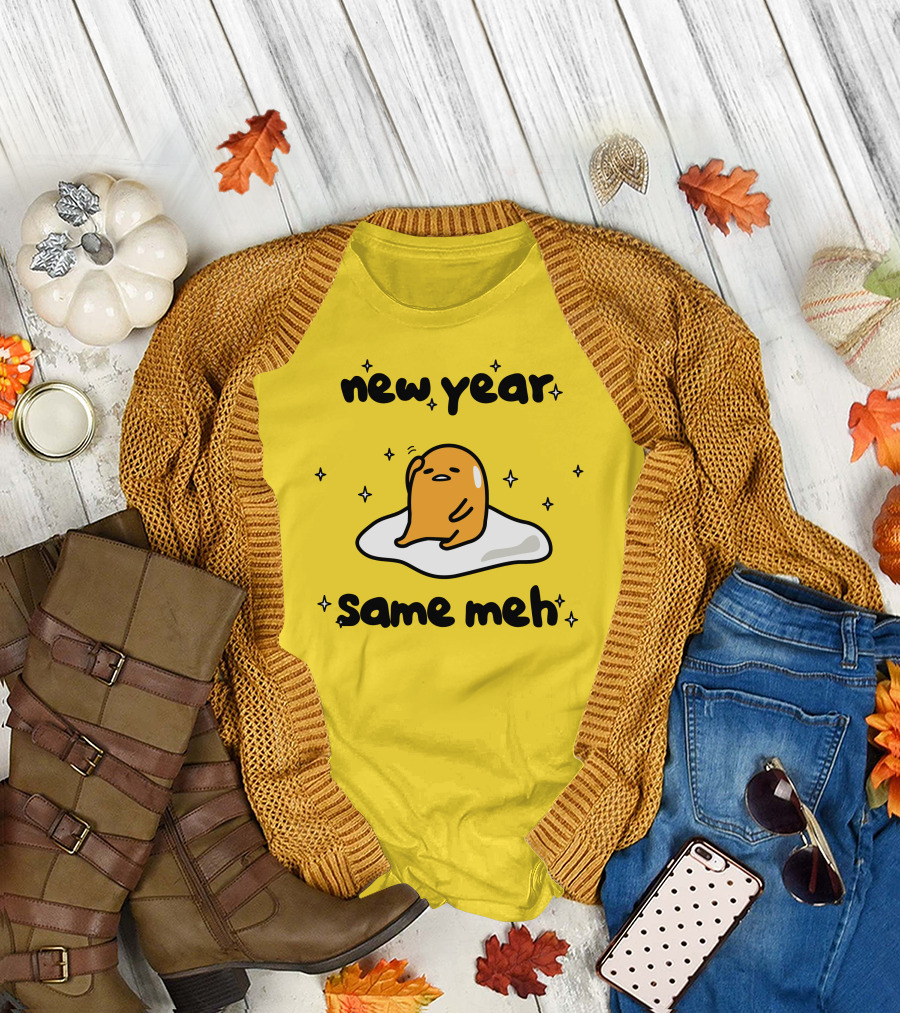 Gudetama New Year Same Meh Egg Character T-Shirt