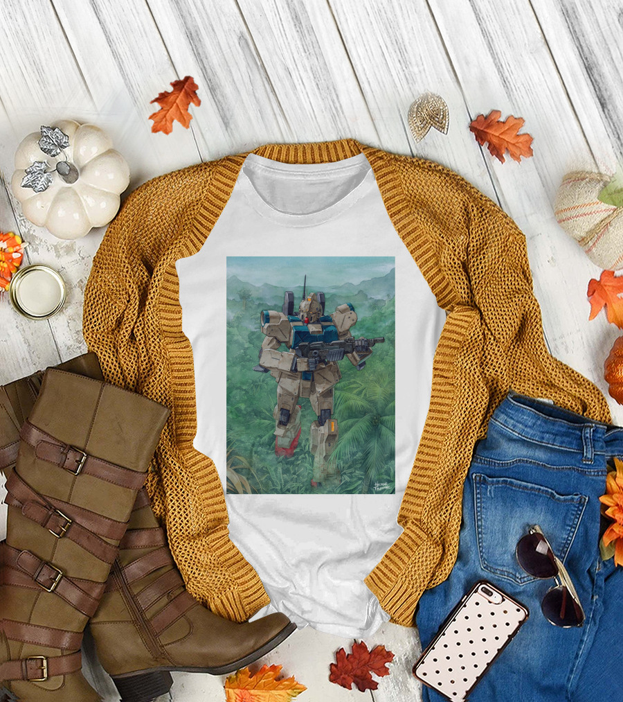 Mobile Suit Jungle Patrol Gundam Art by Hajime Katoki T-Shirt