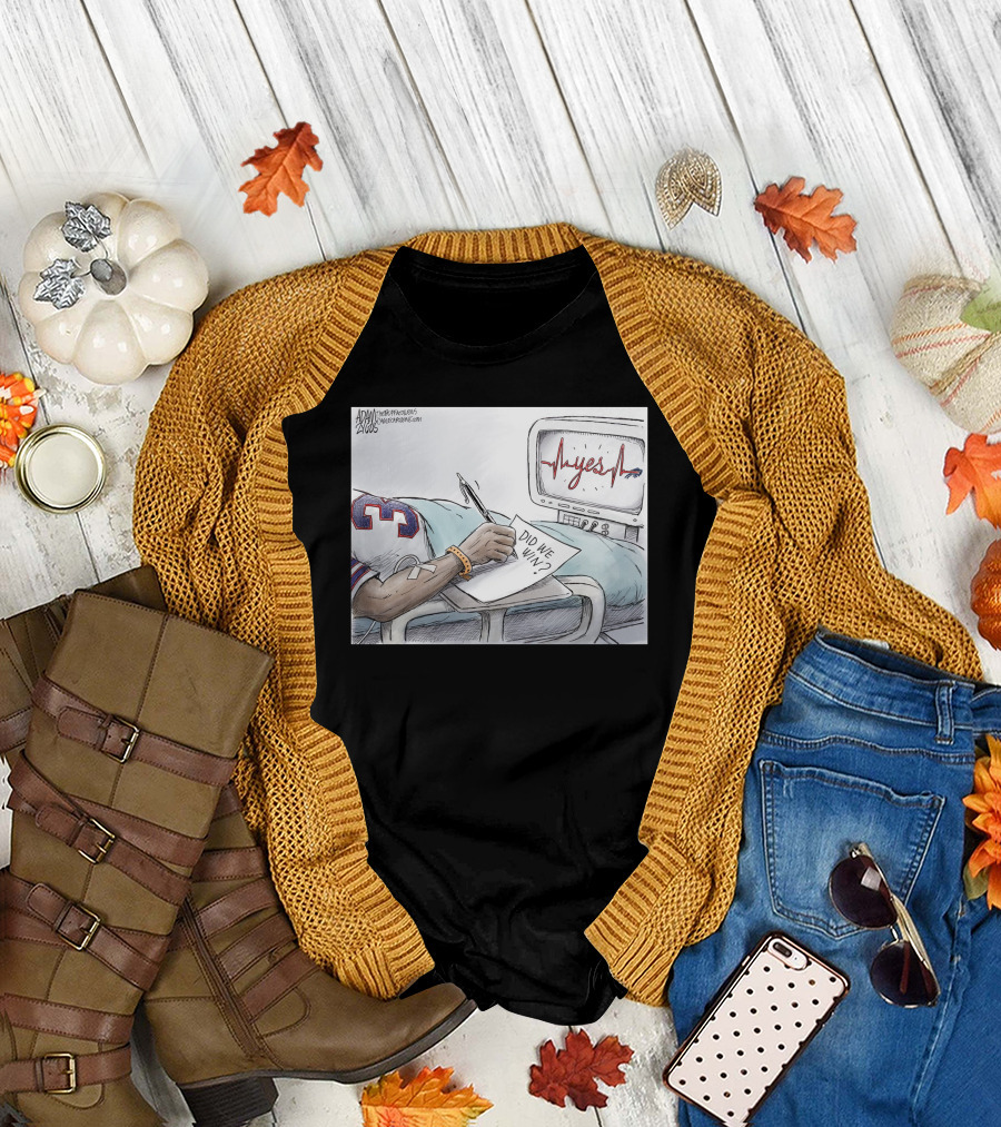 Adam Zyglis Hamlin Wakes Up Did We Win Monitor Heartbeat Yes T-Shirt