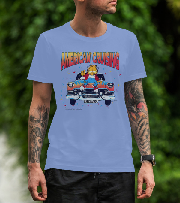 American Cruising Garfield Babe Patrol Car Vibe T-Shirt