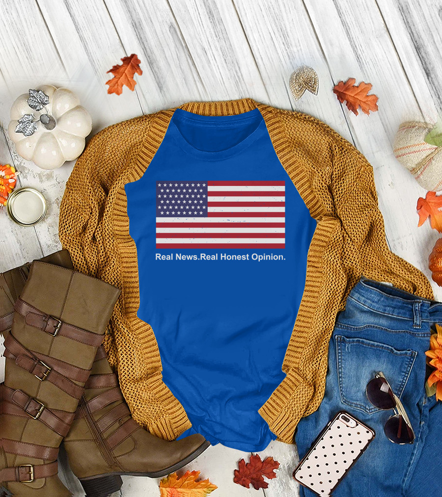 Real News Real Honest Opinion American Flag T-Shirt