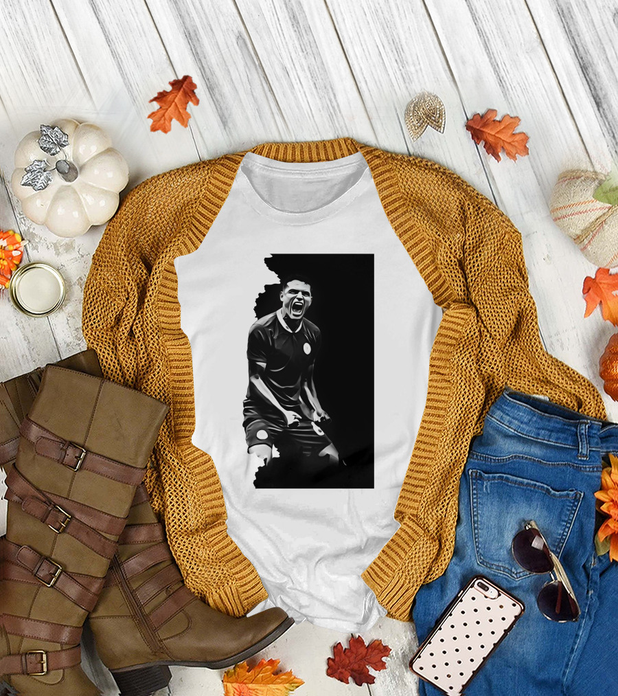 The Byline Show O Monstro Football Player Celebration Monochrome T-Shirt