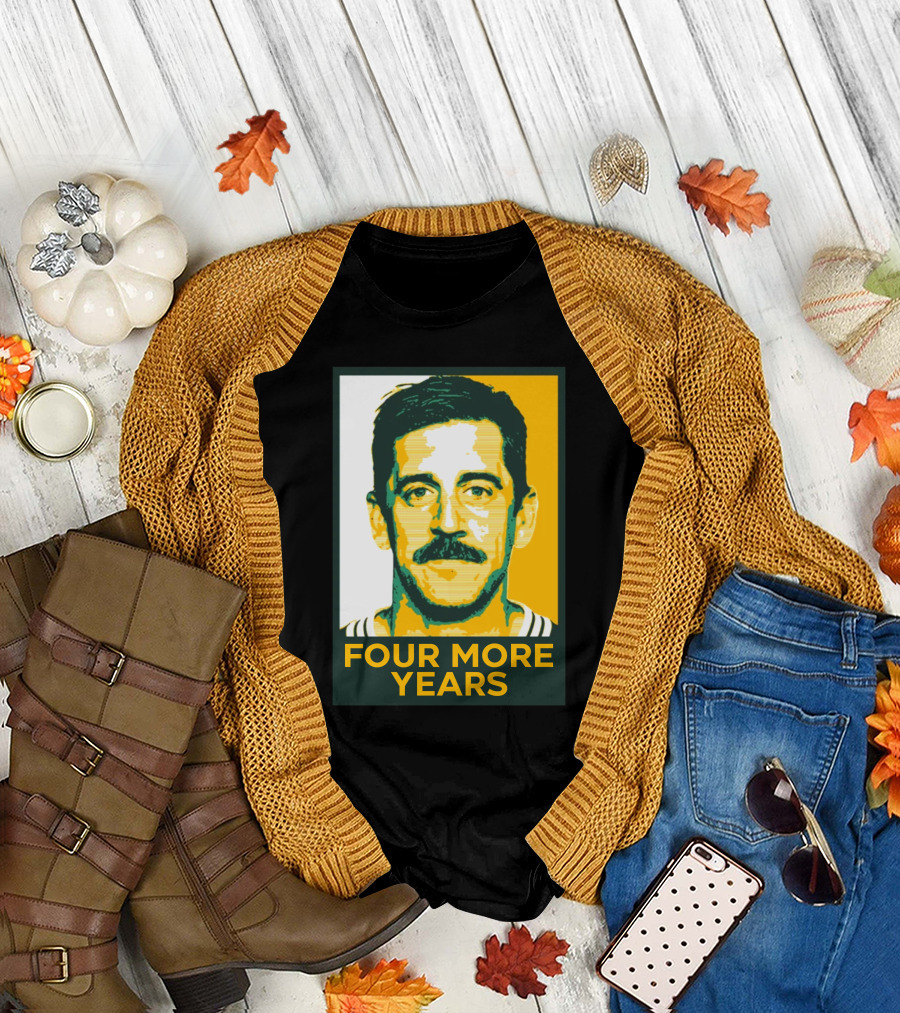 Aaron Rodgers Four More Years Green and Gold T-Shirt