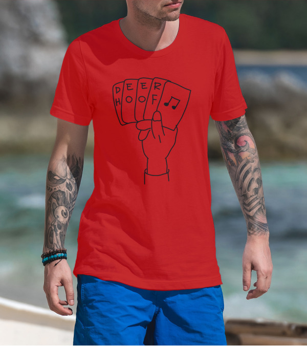 Deer Hoof Music Card Hand T-Shirt