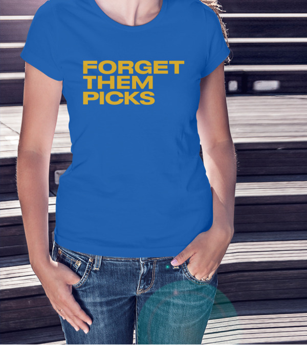 Forget Them Picks Bold Blue And Yellow T-Shirt
