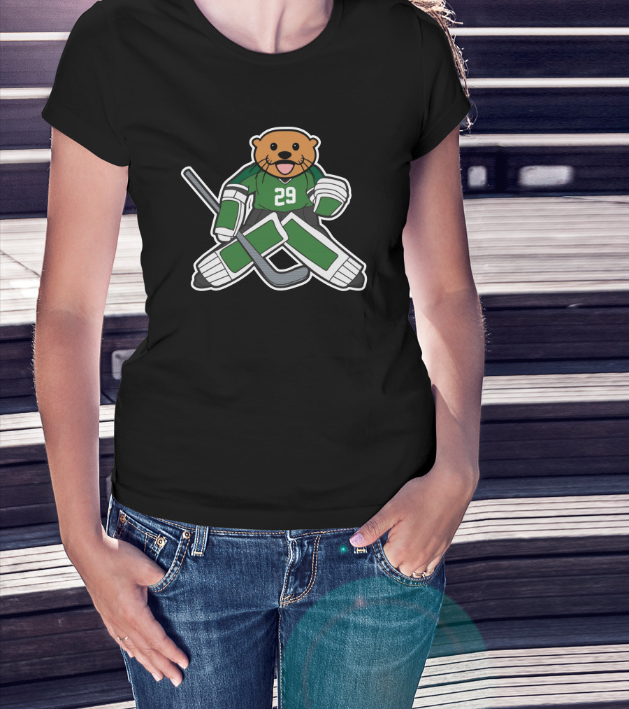 Dallas Stars Jake Otter 29 Hockey Mascot Cartoon T-Shirt