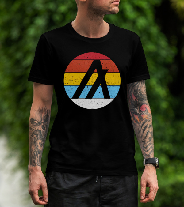 Algorand Crypto Retro Logo Striped Circle T-Shirt