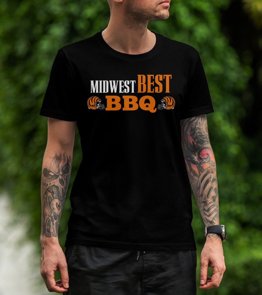 Midwest Best BBQ Bengals Football Helmets T-Shirt