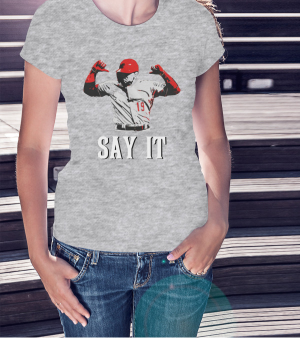 Say It Votto Still Bangs Baseball Tribute Iconic Player Number 19 T-Shirt