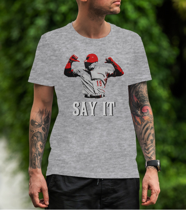 Say It Votto Still Bangs Baseball Tribute Iconic Player Number 19 T-Shirt