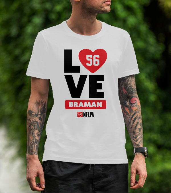 LOVE 56 BRAMAN NFLPA T-Shirt