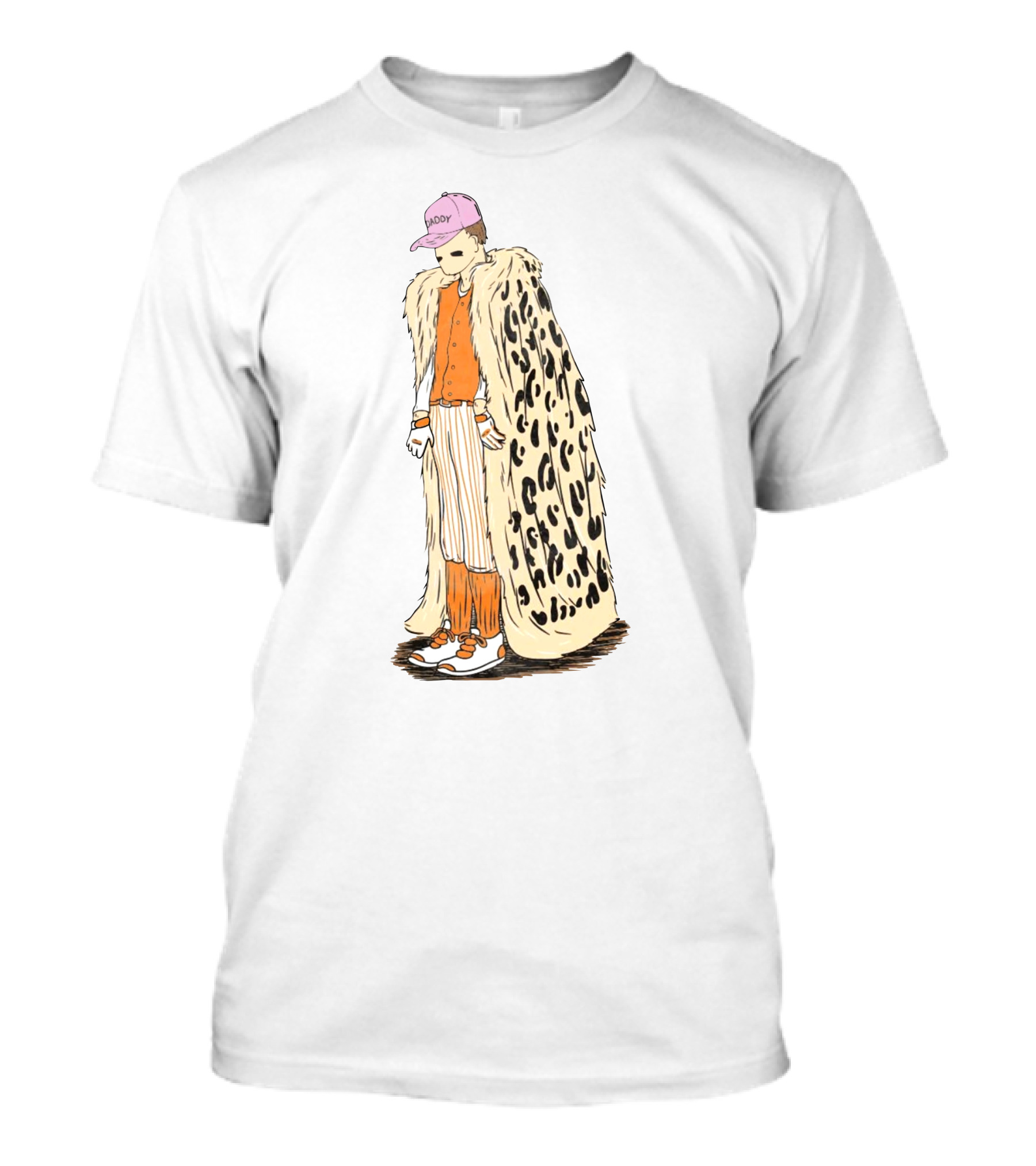 Daddy Leopard Cape Orange T-Shirt