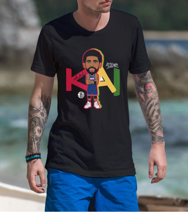 Kyrie Irving A11even Kai Brooklyn Nets Bold Color Character T-Shirt