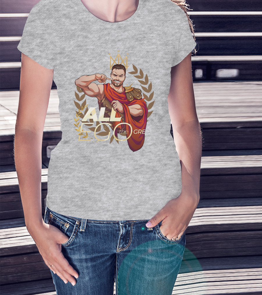 All Ego The Great Greek Warrior With Crown And Laurel Wreath T-Shirt