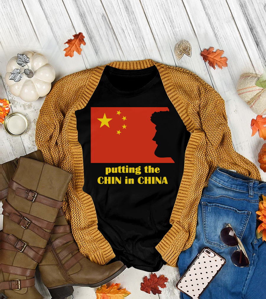 Putting the Chin in China with Chinese Flag T-Shirt