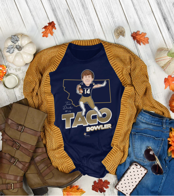 Bobcat Collective Taco Dowler #14 Montana Football T-Shirt