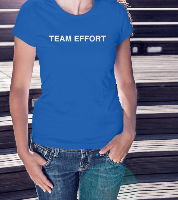 Brockhampton Team Effort Blue Text Collaboration T-Shirt