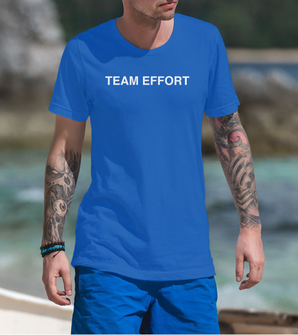 Brockhampton Team Effort Blue Text Collaboration T-Shirt