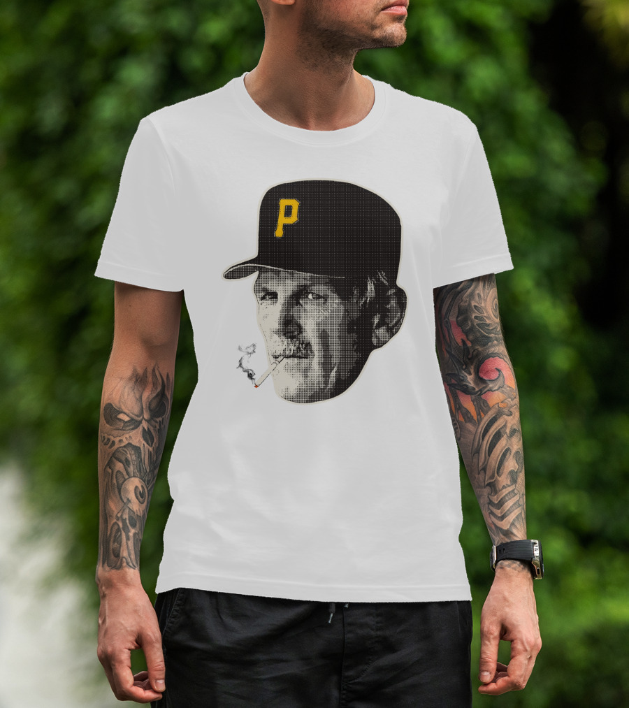 Jimmy Leyland Smoking Pittsburgh Baseball Hat With Cigarette T-Shirt