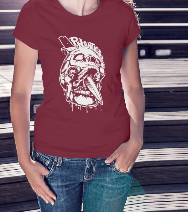 Phantogram Skull With Knife In Mouth T-Shirt