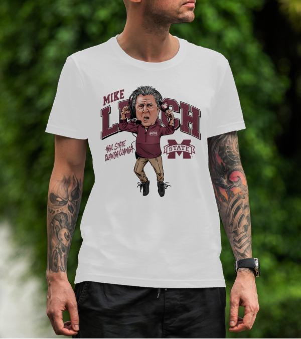 Mike Leach Hail State Clanga Clanga Mississippi State Coach T-Shirt
