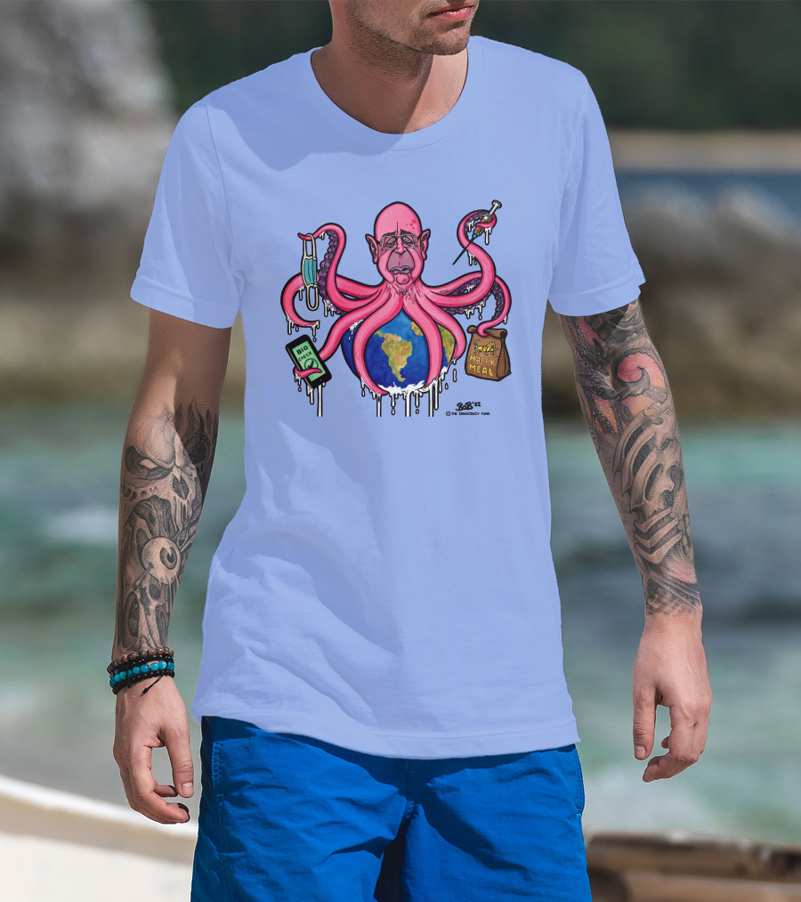 Schwabtopus Earth Bio Check Mask Happy Meal Dripping Syringe T-Shirt