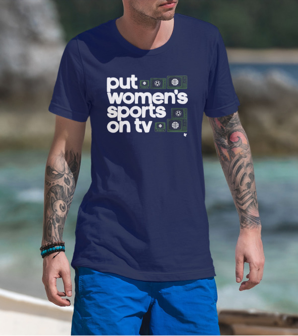 Put Women's Sports On TV Vintage Television T-Shirt