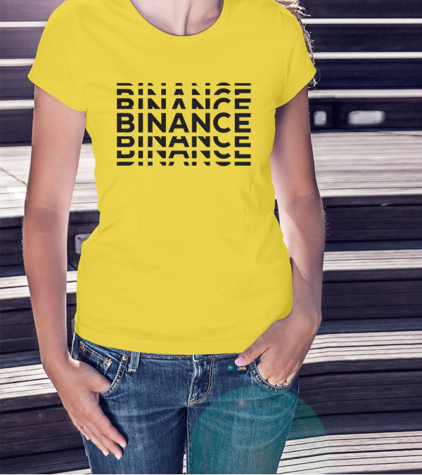 Binance Binance Repeated Bold Text T-Shirt
