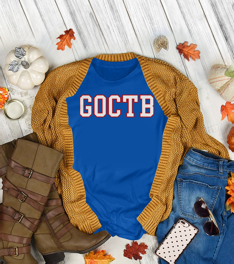 GOCTB 26 S Store Bold Lettering on Blue T-Shirt