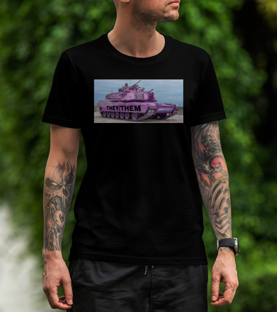 Us Tank They Them Purple Tank T-Shirt