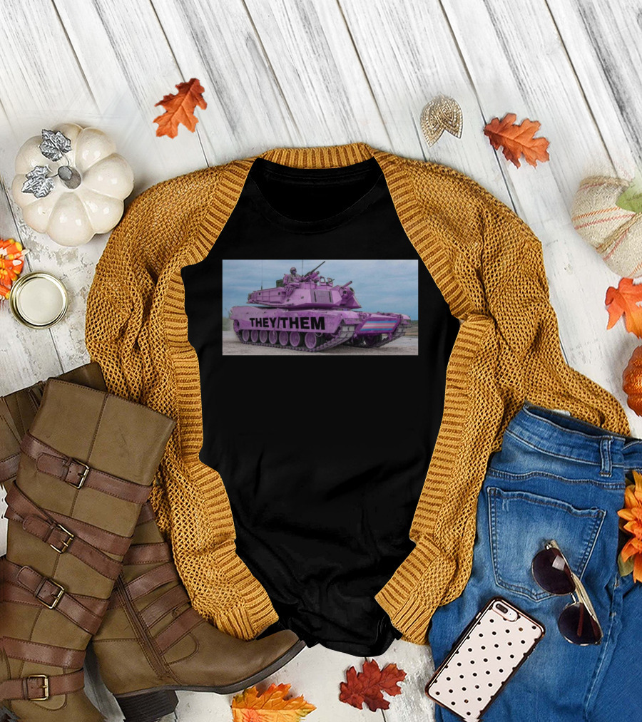 Us Tank They Them Purple Tank T-Shirt