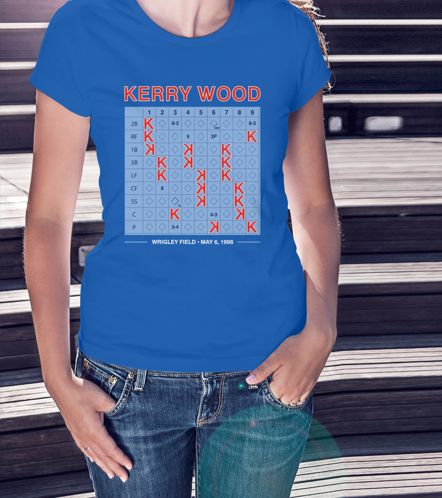 Kerry Wood Wrigley Field 20 Strikeouts May 6 1998 Scorecard T-Shirt