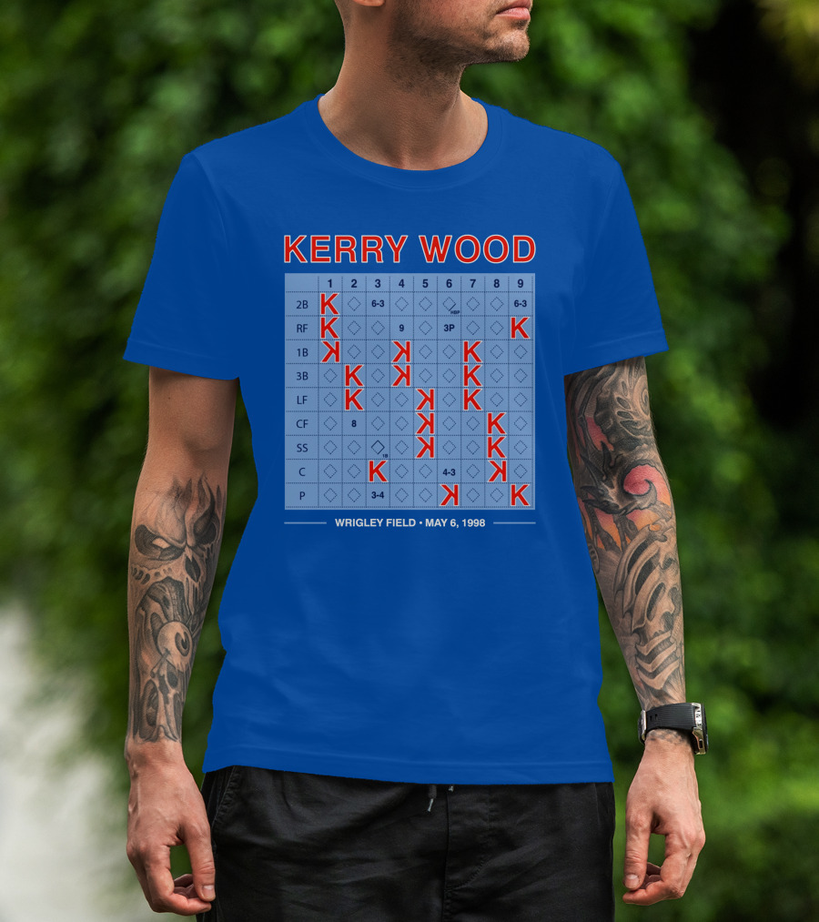 Kerry Wood Wrigley Field 20 Strikeouts May 6 1998 Scorecard T-Shirt